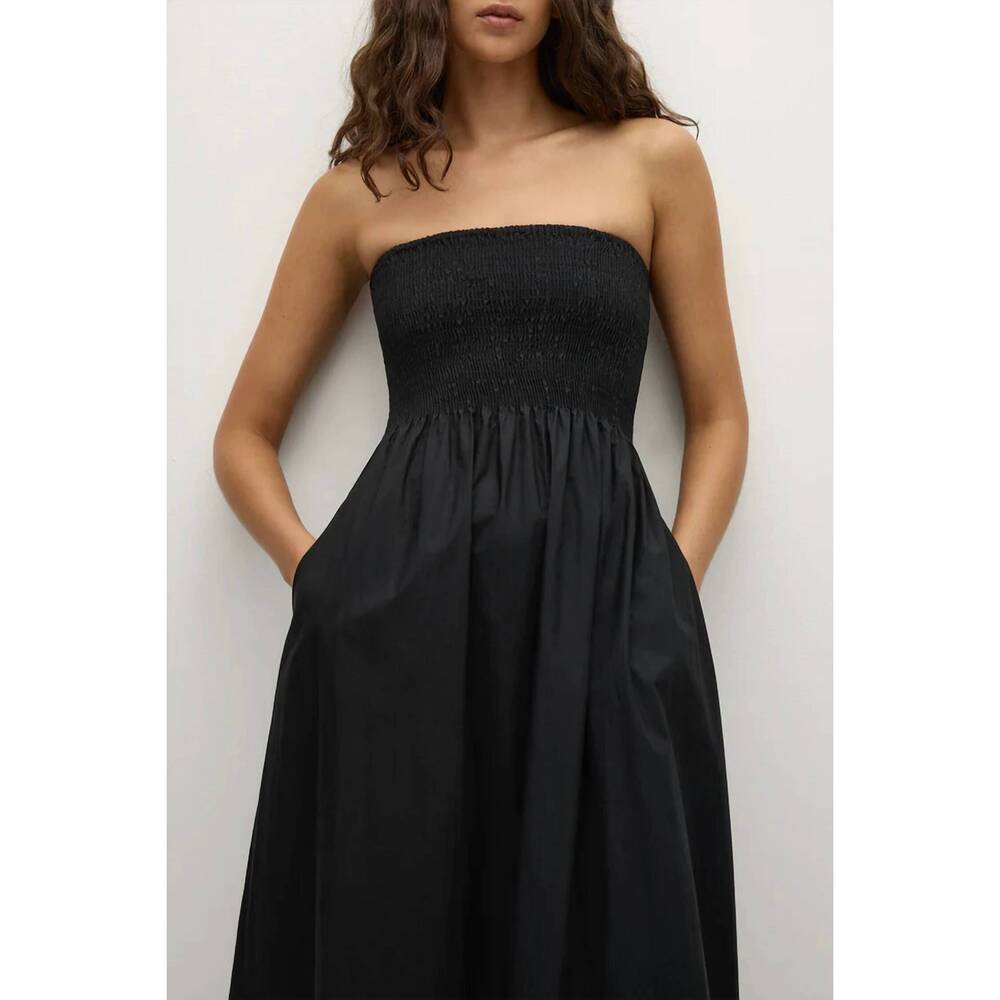 NEW FAITHFULL THE BRAND jamie midi dress in black - Picture 5 of 6